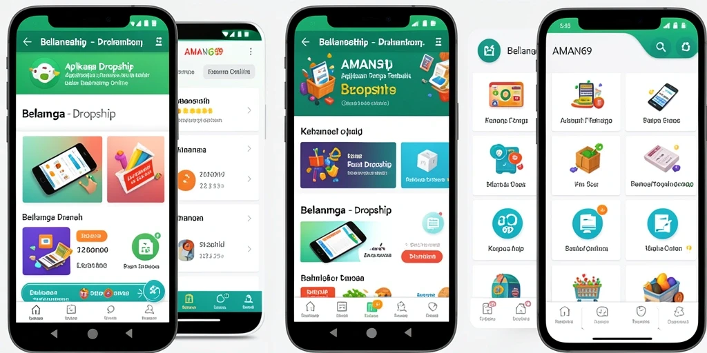 Tampilan antarmuka AMAN69 yang memudahkan pengguna dalam berbelanja.