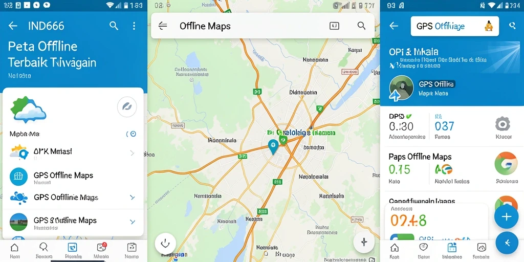 Tampilan antarmuka IND666 yang memudahkan navigasi GPS Offline.