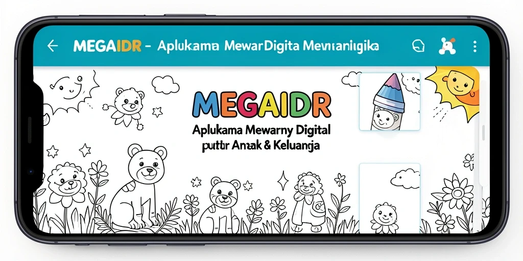 Antarmuka MEGAIDR yang menarik dan colorful untuk anak-anak.