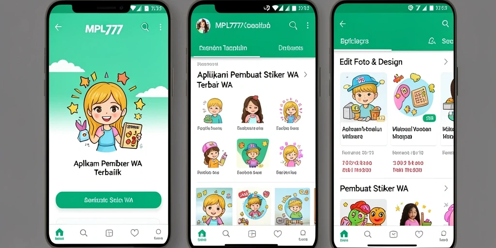Tampilan antarmuka MPL777 yang memudahkan pembuatan stiker.