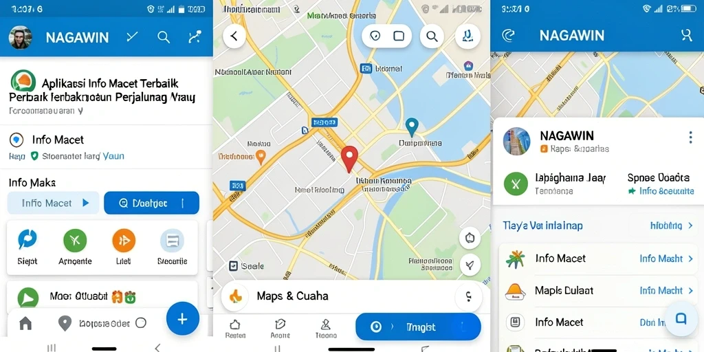 Antarmuka NAGAWIN yang menampilkan informasi kemacetan terkini.