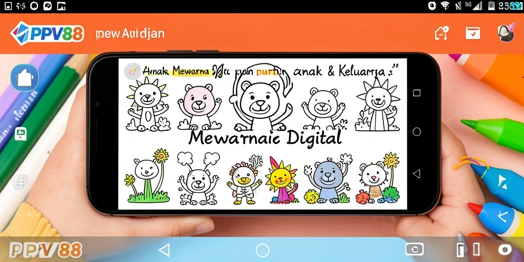 Tampilan antarmuka PPV88 dengan pilihan warna mewarnai yang menarik.