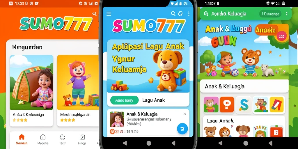 Tampilan antarmuka SUMO777 yang menarik untuk anak-anak.